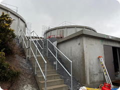 Kerry tanks with valve house, stairs